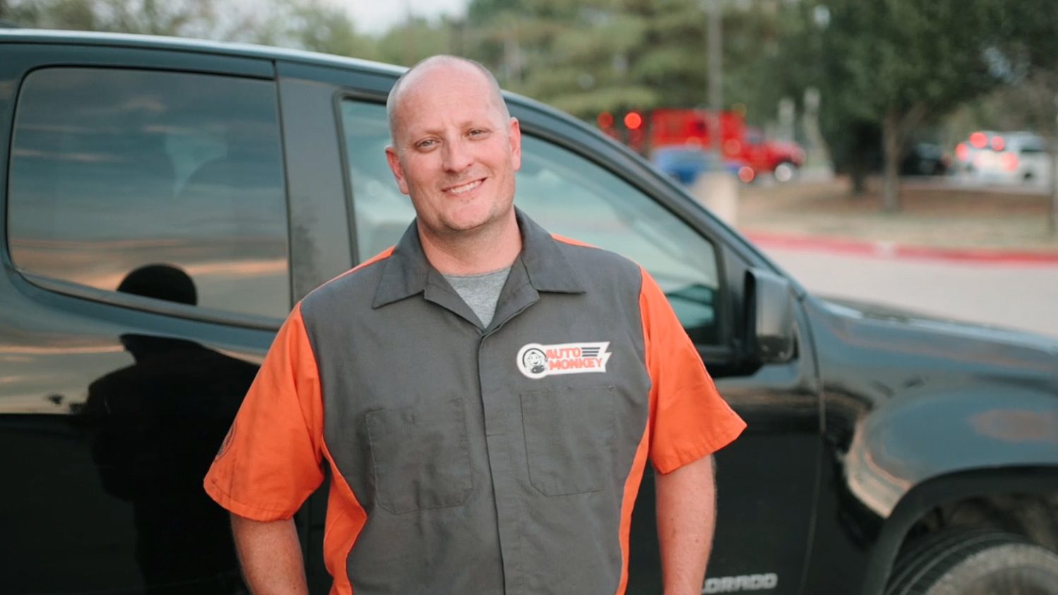 Auto Monkey Founder smiling outside AutoZone